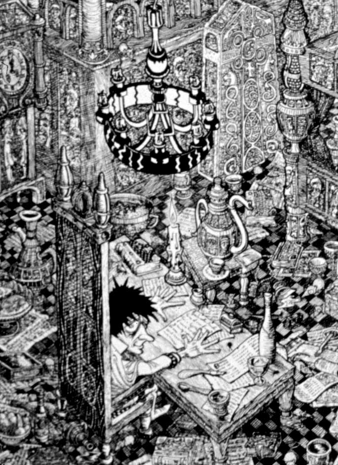 Detail of "You are Lucifer Come to get Faust"&nbsp;by Ernest Ruckle